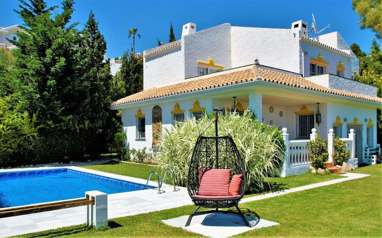 Holiday Villa In 10 Min From Fuengirola Beach With Sea Views Pool Bbq Parking Wifi Aircon Big Garden Mijas Zewnętrze zdjęcie